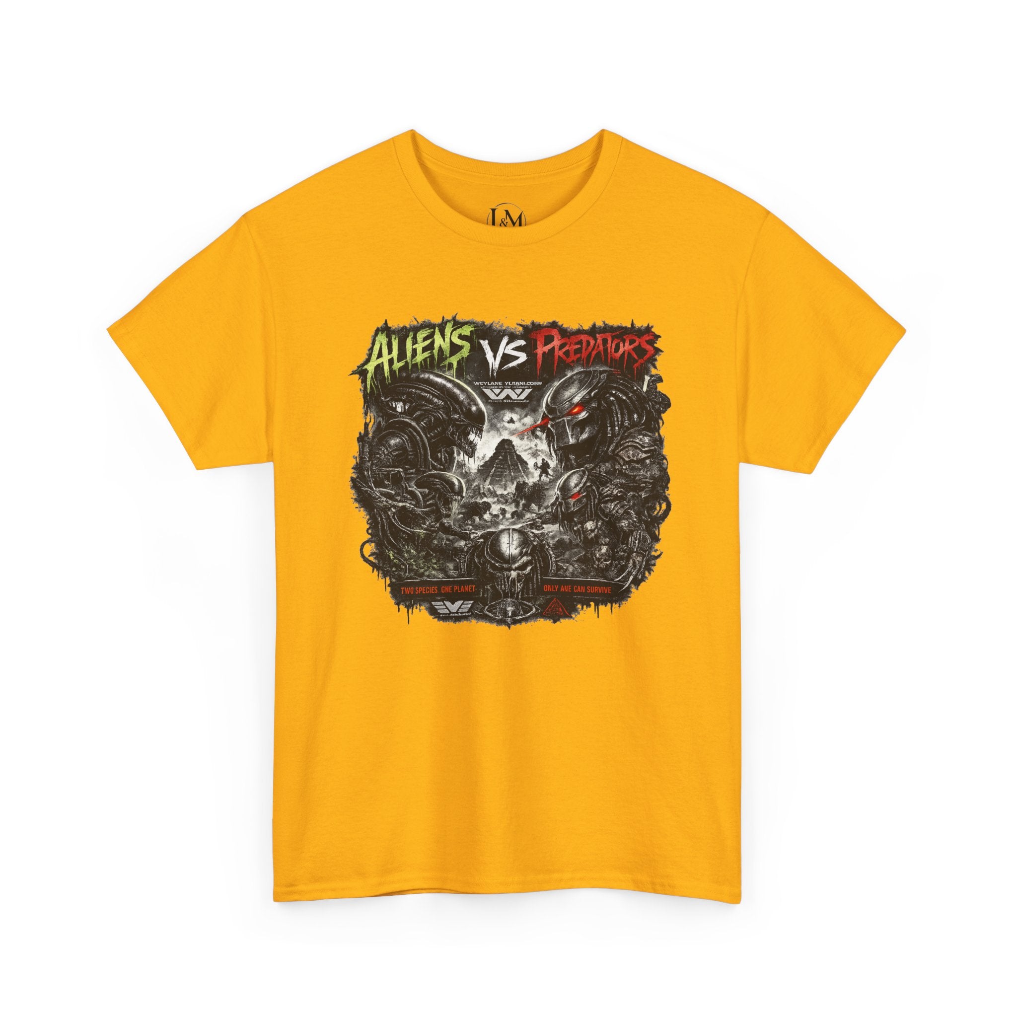 Alien Vs Predator Unisex Heavy Cotton Tee