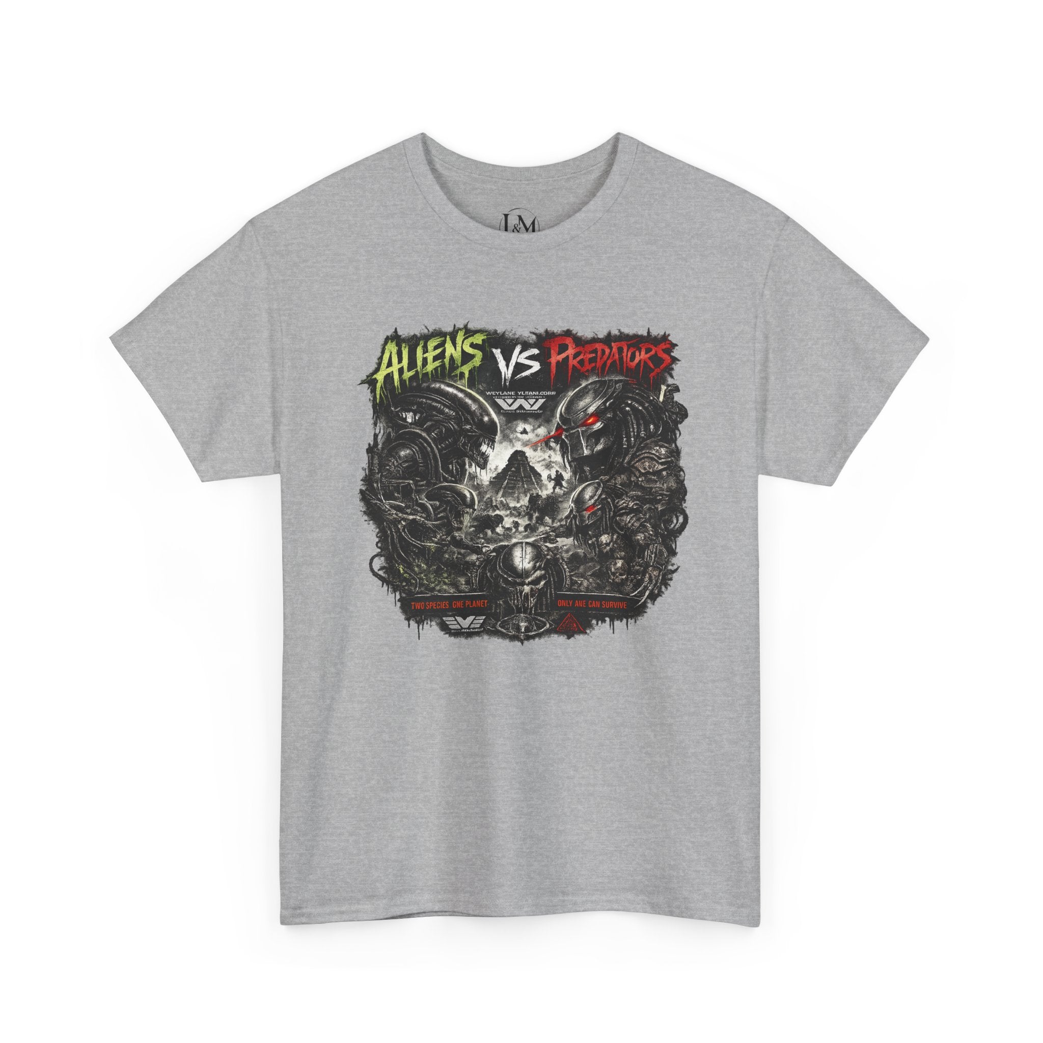 Alien Vs Predator Unisex Heavy Cotton Tee