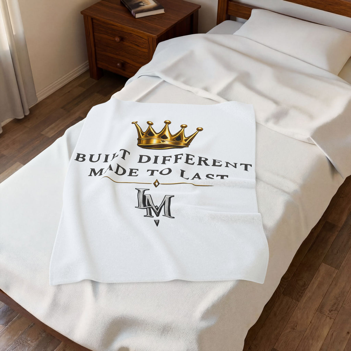 L&M Wicked Apparel Velveteen Plush Blanket