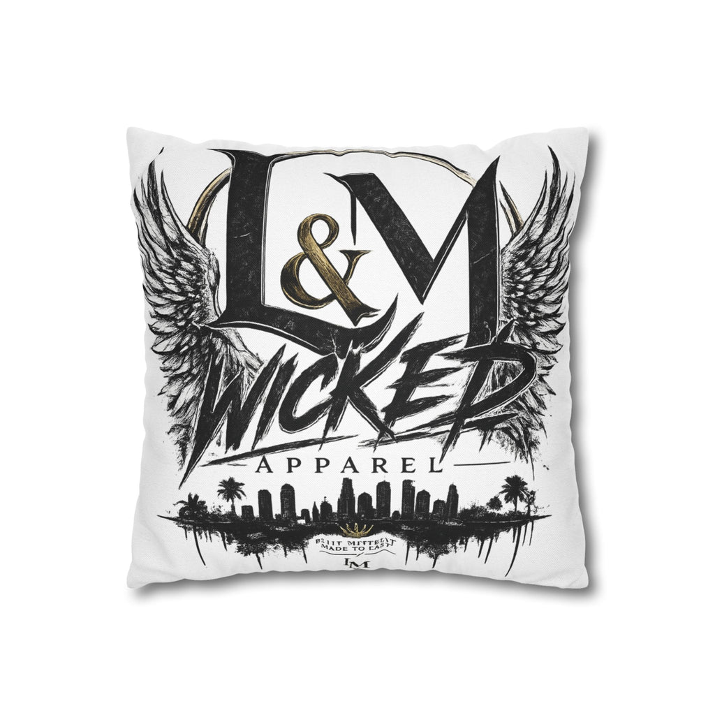 L&M Wicked Apparel Spun Polyester Square Pillowcase