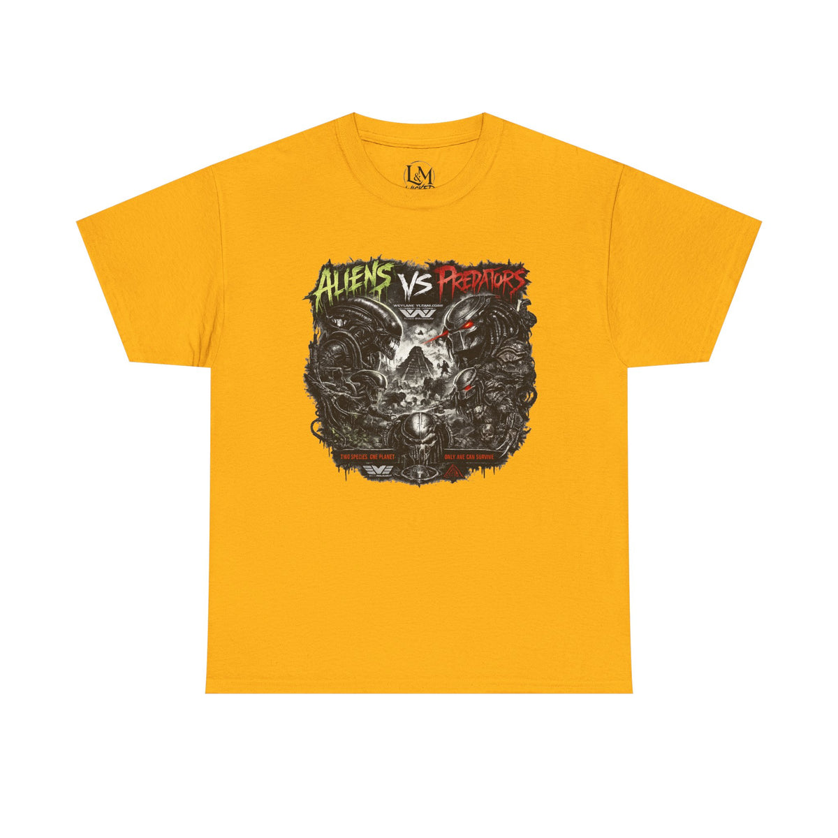 Alien Vs Predator Unisex Heavy Cotton Tee