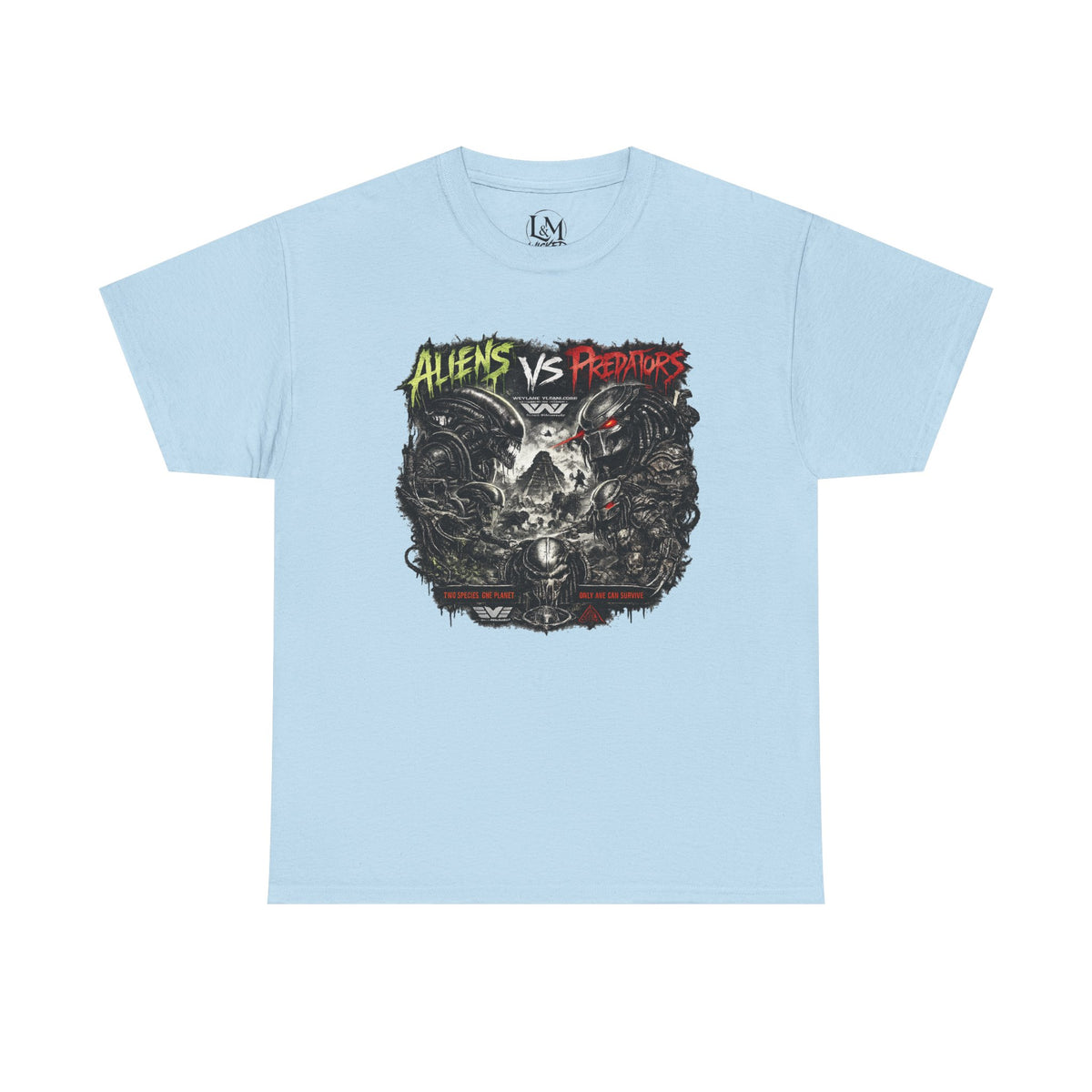 Alien Vs Predator Unisex Heavy Cotton Tee