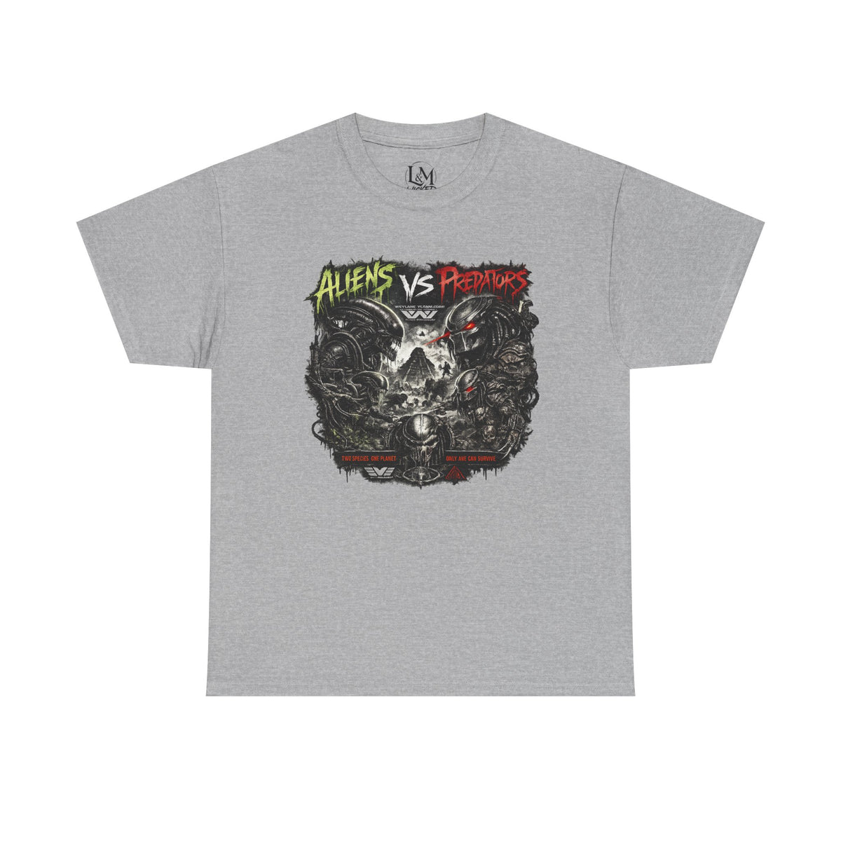 Alien Vs Predator Unisex Heavy Cotton Tee