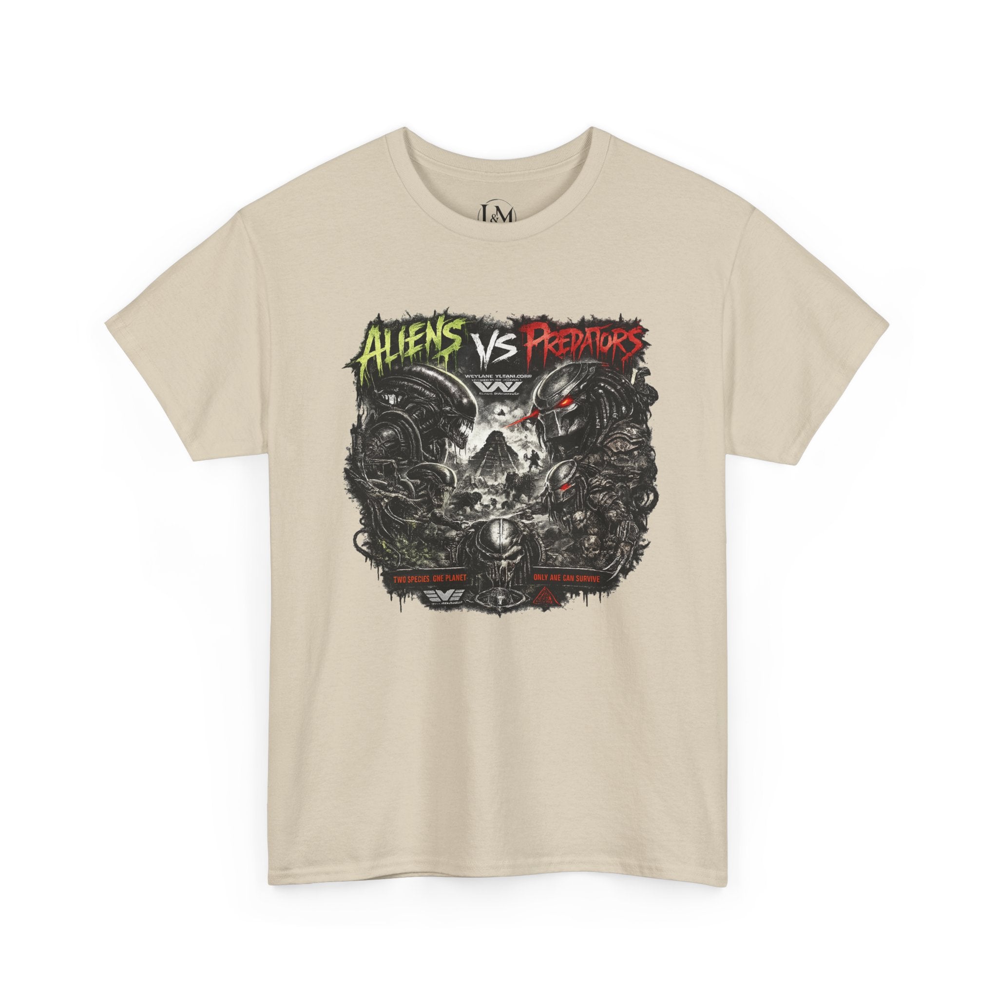 Alien Vs Predator Unisex Heavy Cotton Tee