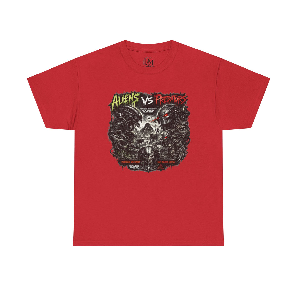 Alien Vs Predator Unisex Heavy Cotton Tee