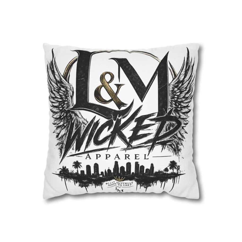 L&M Wicked Apparel Spun Polyester Square Pillowcase