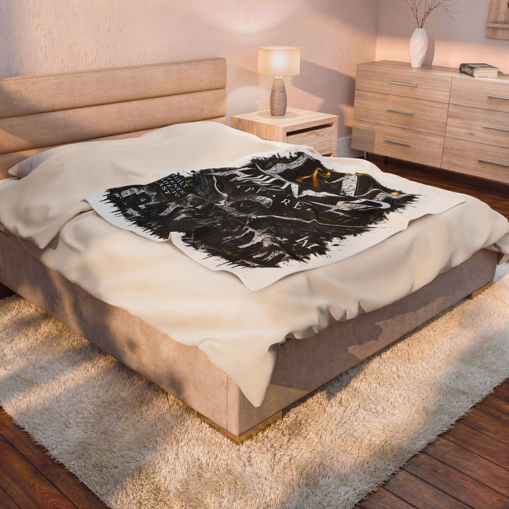 L&M Wicked Apparel Velveteen Plush Blanket