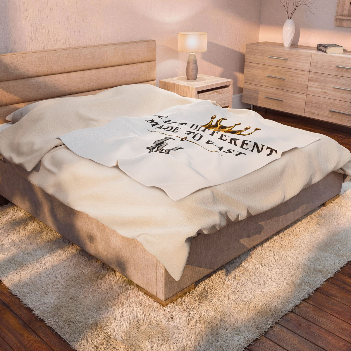 L&M Wicked Apparel Velveteen Plush Blanket