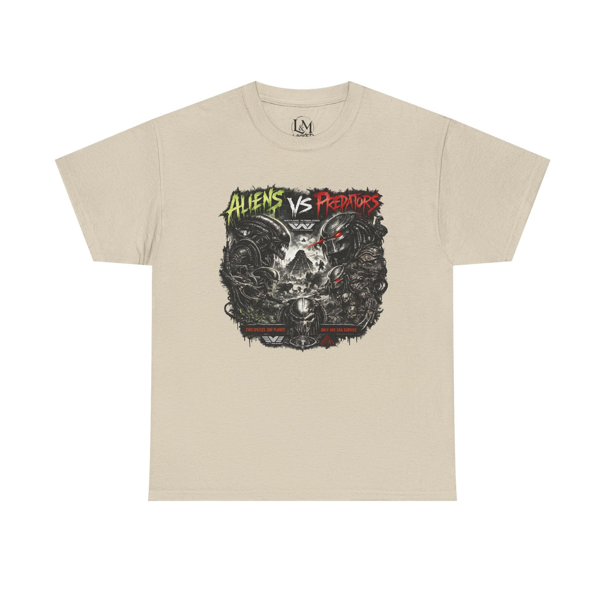 Alien Vs Predator Unisex Heavy Cotton Tee