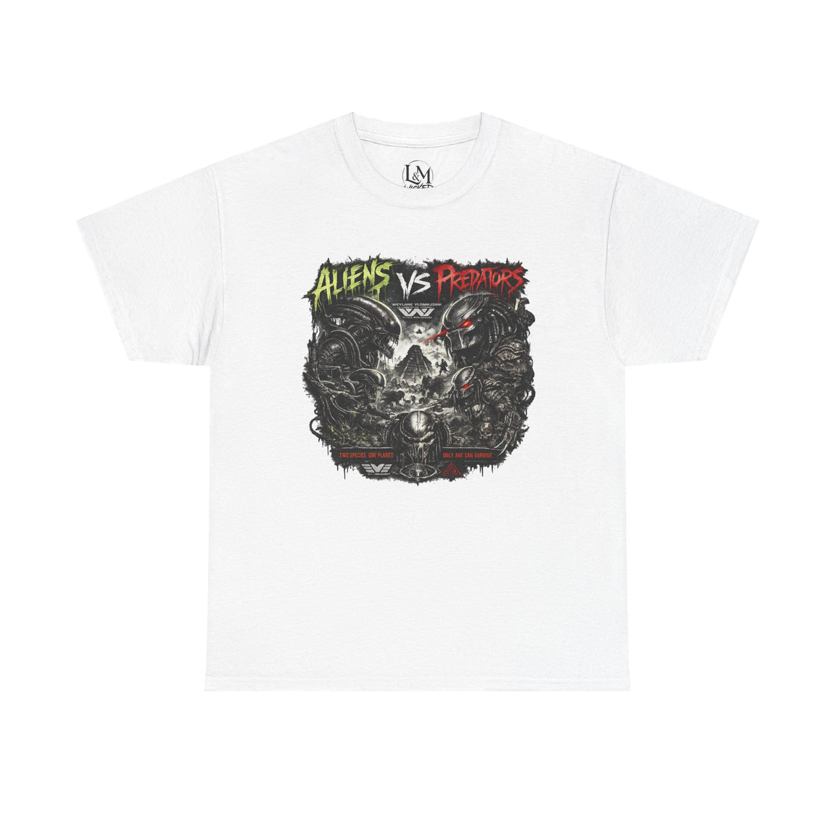 Alien Vs Predator Unisex Heavy Cotton Tee