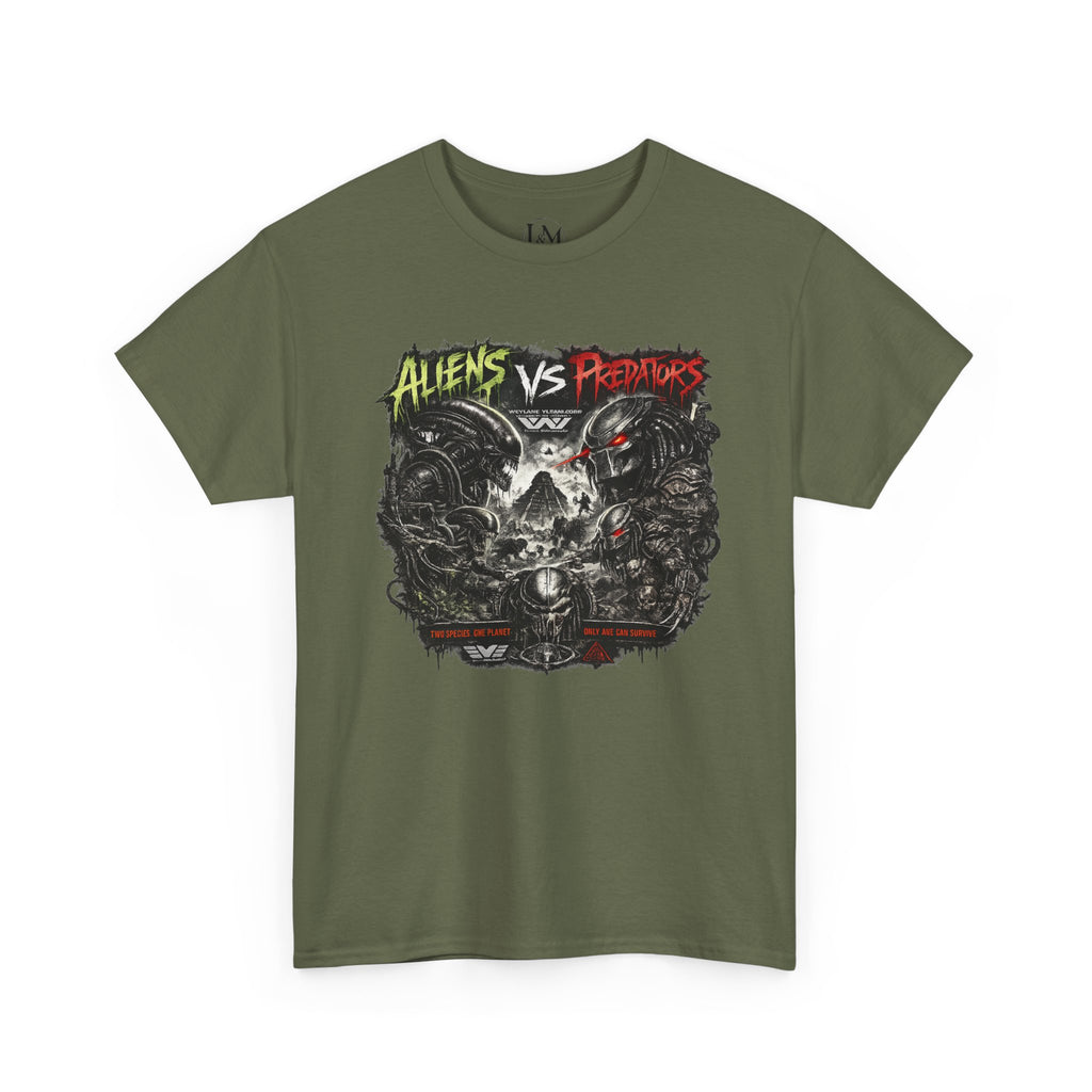 Alien Vs Predator Unisex Heavy Cotton Tee