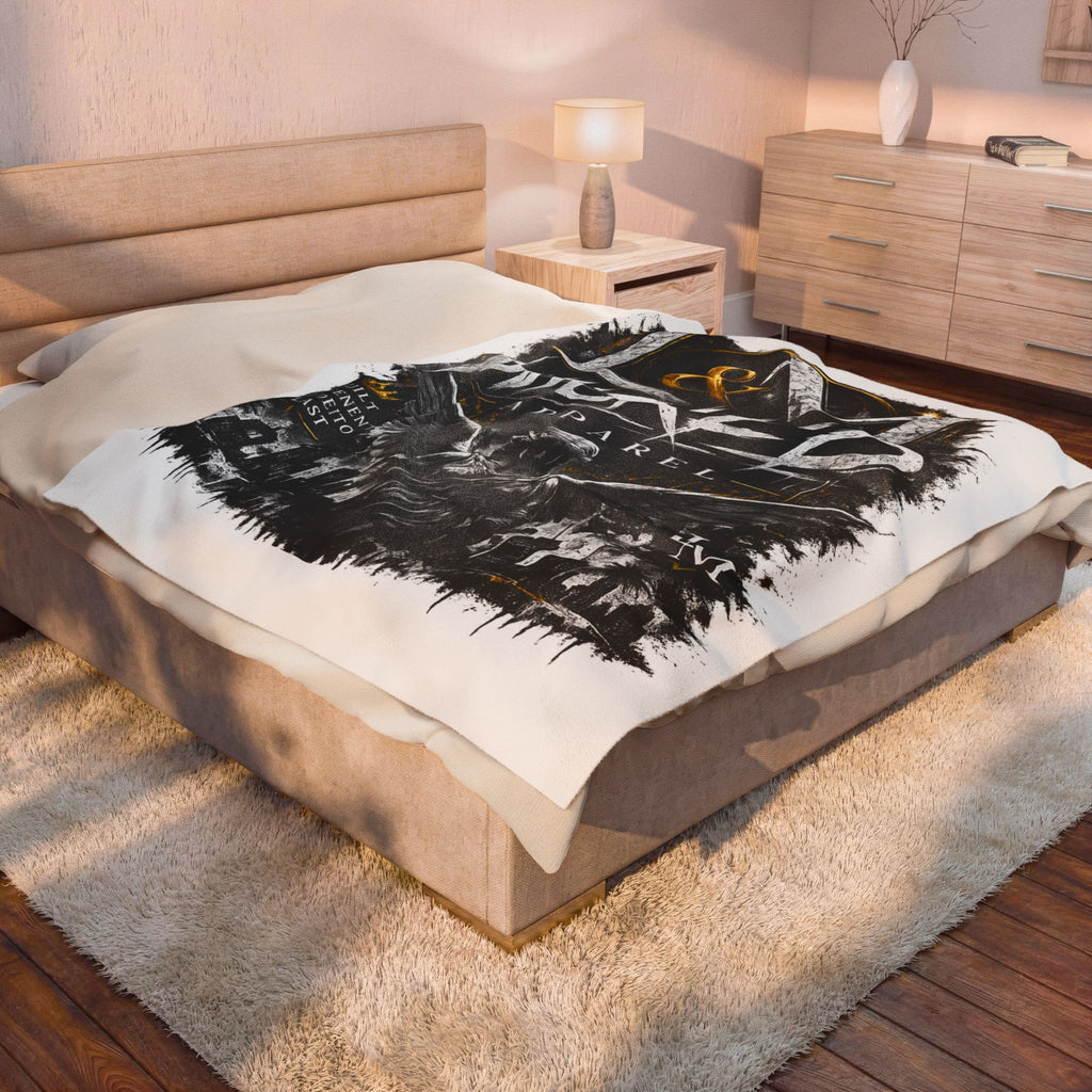 L&M Wicked Apparel Velveteen Plush Blanket