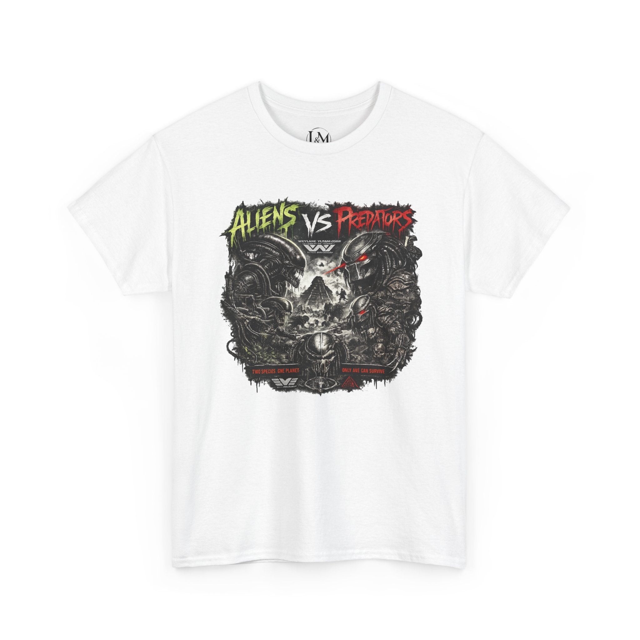 Alien Vs Predator Unisex Heavy Cotton Tee