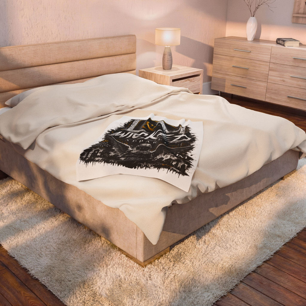 L&M Wicked Apparel Velveteen Plush Blanket