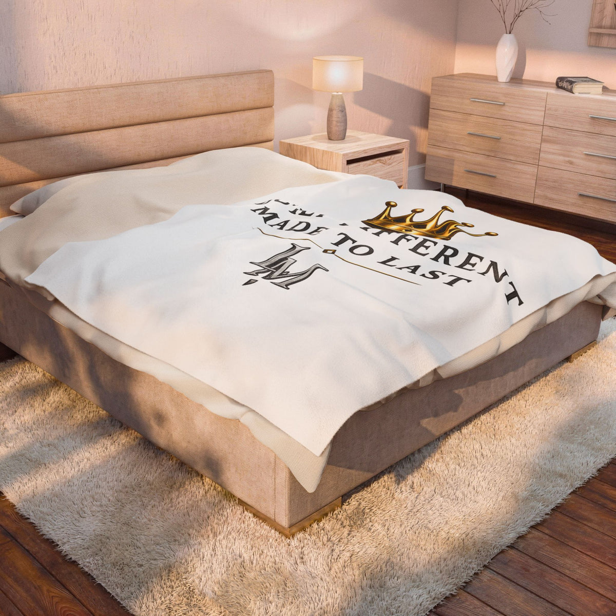 L&M Wicked Apparel Velveteen Plush Blanket