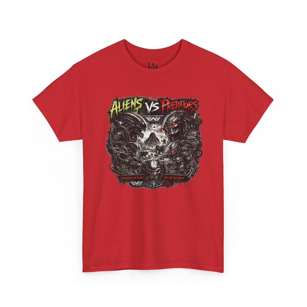 Alien Vs Predator Unisex Heavy Cotton Tee