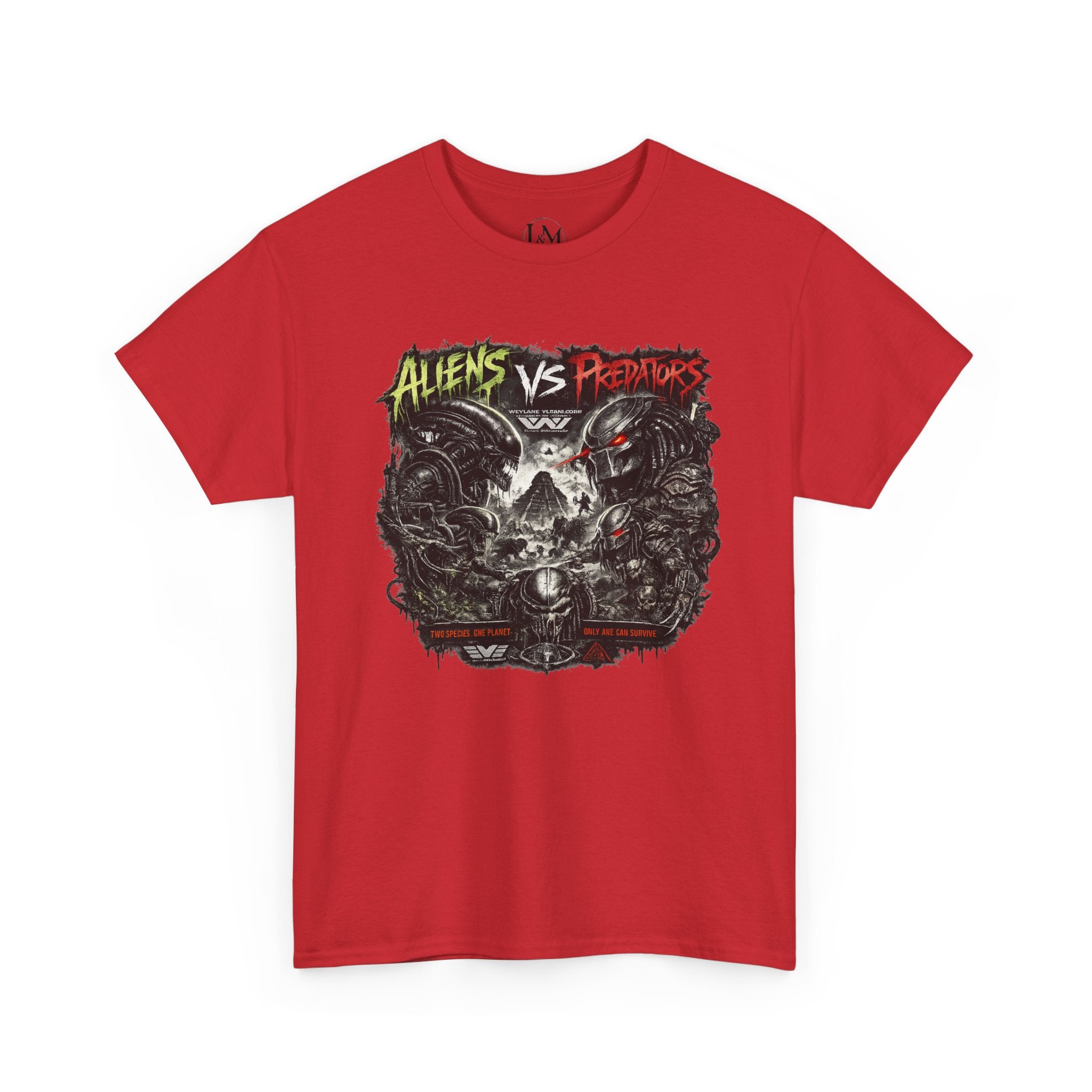 Alien Vs Predator Unisex Heavy Cotton Tee