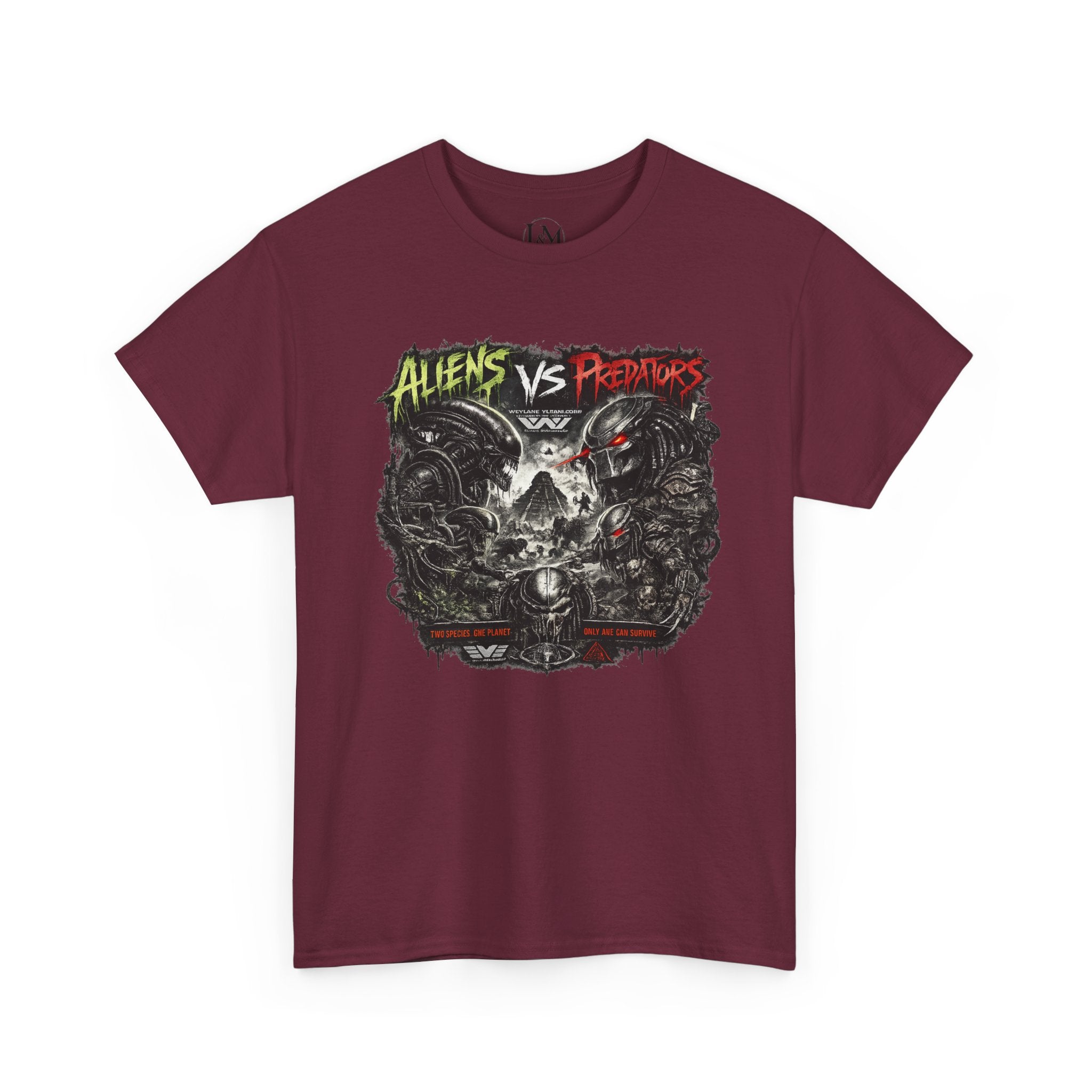 Alien Vs Predator Unisex Heavy Cotton Tee