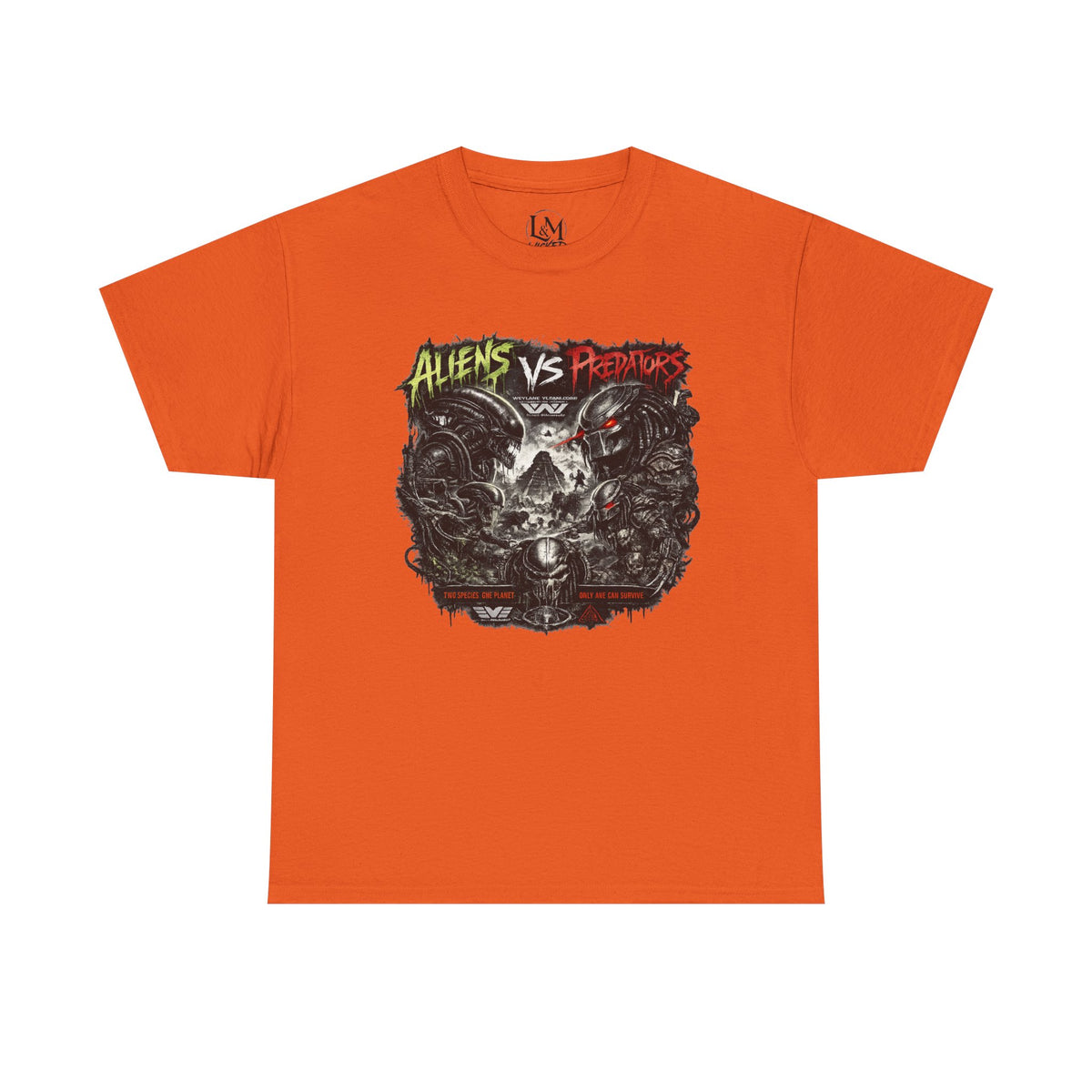 Alien Vs Predator Unisex Heavy Cotton Tee