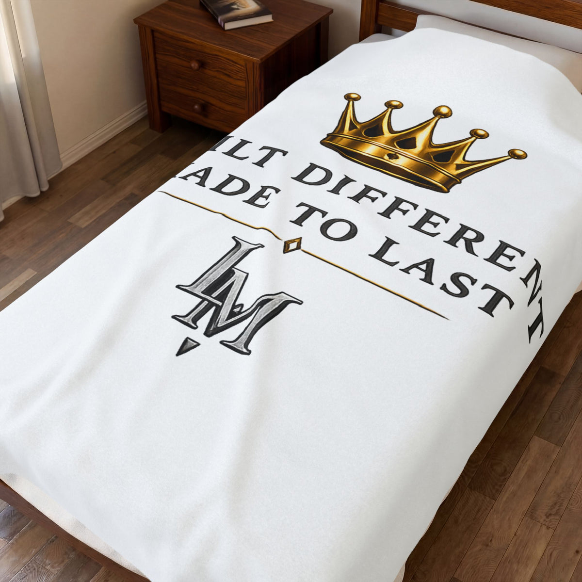 L&M Wicked Apparel Velveteen Plush Blanket