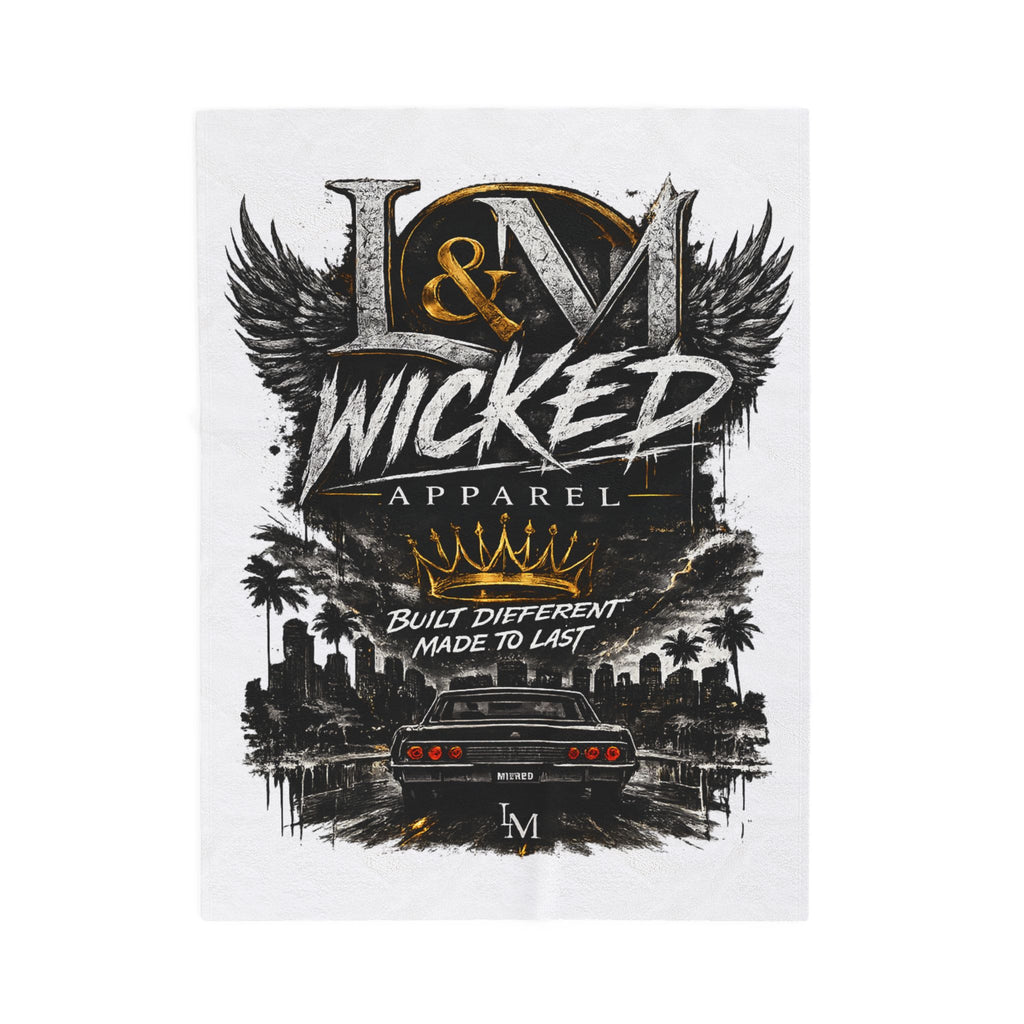 L&M Wicked Apparel Velveteen Plush Blanket