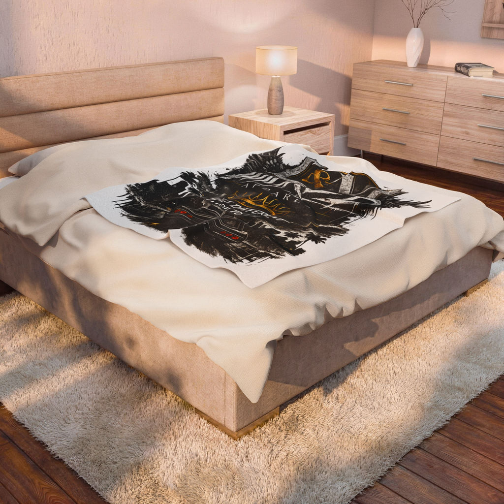 L&M Wicked Apparel Velveteen Plush Blanket